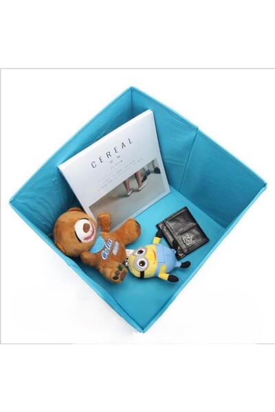 OEM Storage box 28x28x28 cm, textile, waterproof, blue, for home/office