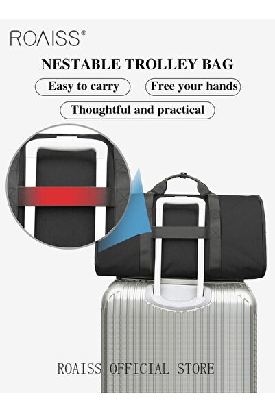 ROAISS Large Capacity Outdoor Travel Bag Portable Suit Garment Storage Bag Foldable Business Luggage Bag wi