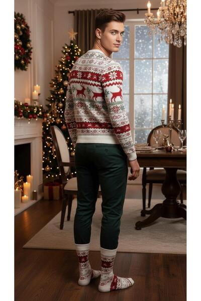 Plus Scorpion Men's Cotton Christmas Socks - Individual Pair, Warm, Soft, and Comfortable