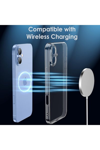 USIDE iPhone 17 Case Natural Transparent Shockproof Camera Protected Flexible Silicone Cover