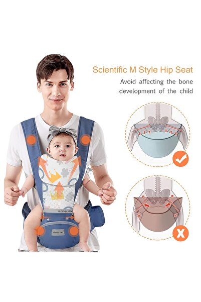 Hibobi Premium Ergonomic 3D Mesh Baby Carrier with Hip Seat – Front & Back Multifunctional Carrier