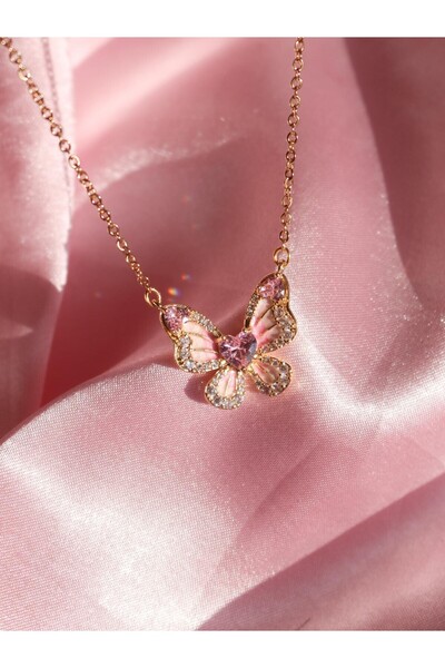 Reorah Collection Blushstone Butterfly Necklace