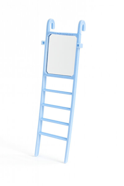 Papağanhane Mavi Aynalı Muhabbet Kuşu Merdiveni | Kafes İçin Tırmanma Oyuncağ...