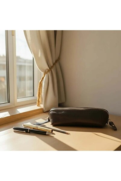 Be Online Genuine Leather Pen Holder, Handmade Multi-Purpose Makeup Brush Bag...