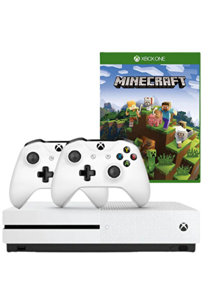 MICROSOFT Xbox One S 1TB Second-Hand, White + 2 Controllers + Minecraft (Second-Hand)