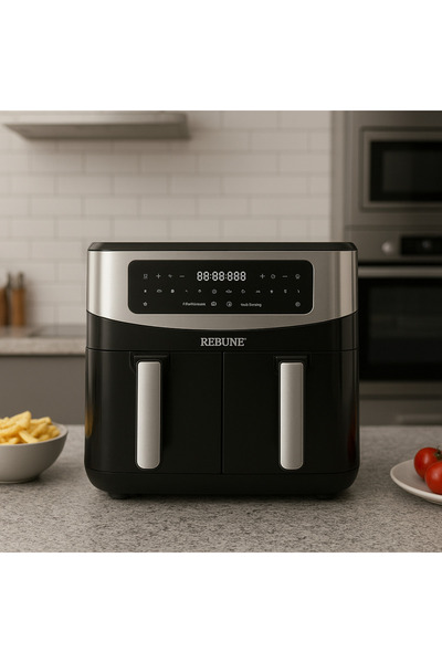 rebune Pro Double Air Fryer - Healthy Cooking with Two Separate Baskets (1700...
