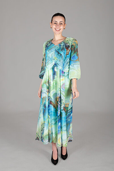 GUMANIZE Γυναικείο φόρεμα από τούλι με λαιμόκοψη σε σχήμα V