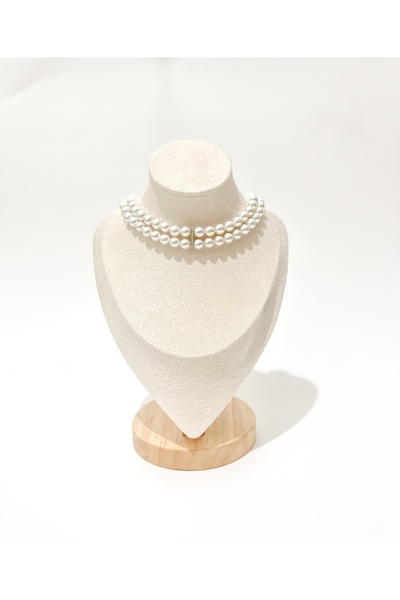 Zey Jewellery İki Sıra Choker İnci Kolye