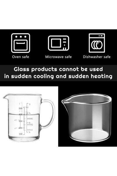 AZONEE 8 Pcs 4 oz Glass Creamer Pitcher - Transparent Mini Milk Pourer