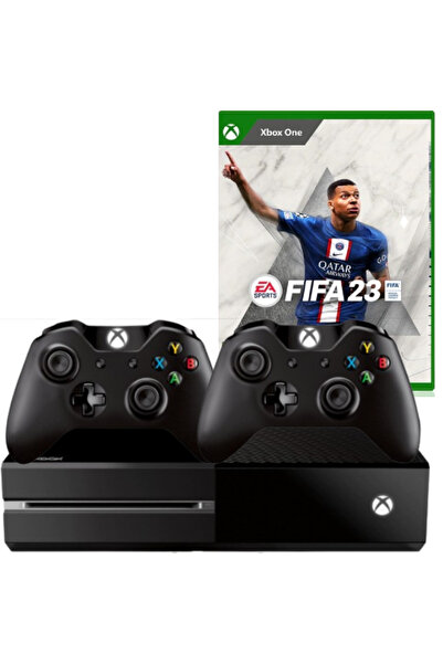 MICROSOFT Xbox One Console 500GB + 2 Controllers Second-Hand + FIFA 23 Game Second-Hand