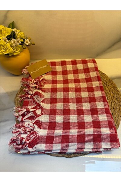 Mudo Home Edgar Kırmızı Çok Amaçlı Örtü 140x140 Cm