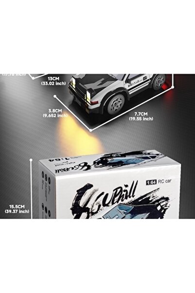 zyteq Mini 1:64 RC Drift Car - Initial D AE86 Replica - Proportional Control RTR