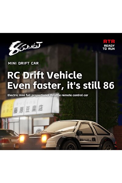 zyteq Mini 1:64 RC Drift Car - Initial D AE86 Replica - Proportional Control RTR