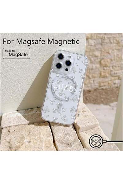 Guess iPhone 17 Pro Max Luxury Flower-Patterned Case