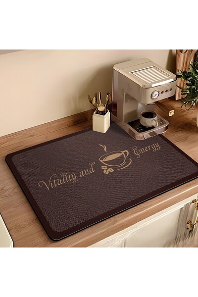 ОЕМ Covoraș premium pentru cafetieră, antiderapant, 30×40 cm, imprimeu cafea,...