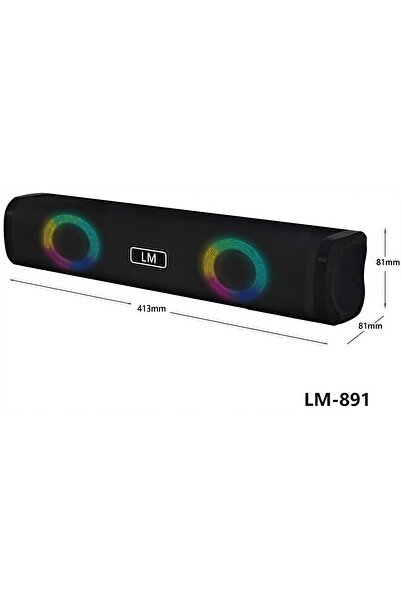 Generic Bluetooth Speaker with RGB Lights & Loud Stereo Sound, Wireless Portable Speaker with USB