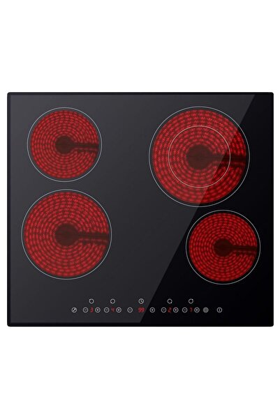 Midea Built-In Electric Hob - 4 Burners - Black - 52x59 cm