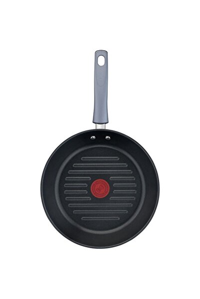 TEFAL Grill Frying Pan Daily Cook G7314055, 26cm, steel, silver