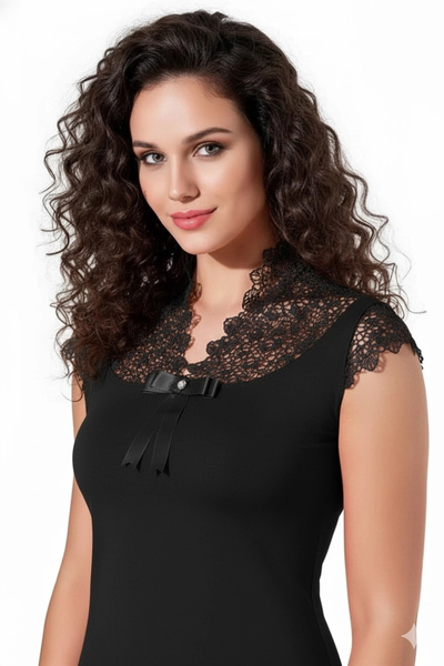 Şahinler Likralı Yarım Kol Bluz B189