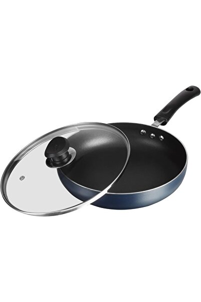 Vinod Zest Non Stick Deep Fry Pan with Glass Lid - 26 cm