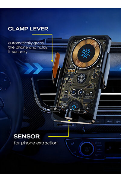 Generic Car Phone Holder Mount: Wireless Charging, Car Air Vent Mount, Universal for All Vehicles & Phones