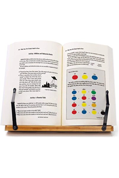 Generic Bamboo Book Stand Foldable Cookbook & Tablet Holder (Retro Hollow Pattern)