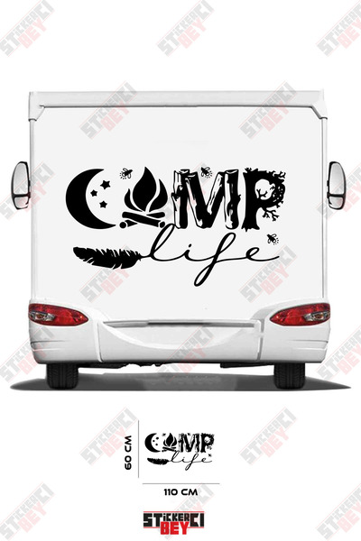 STİCKERCI BEY ملصق كامب لايف لعربات التخييم