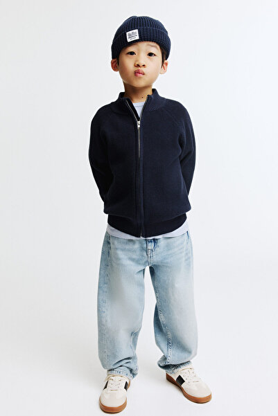 H&M Pamuklu ve Fermuarlı Hırka