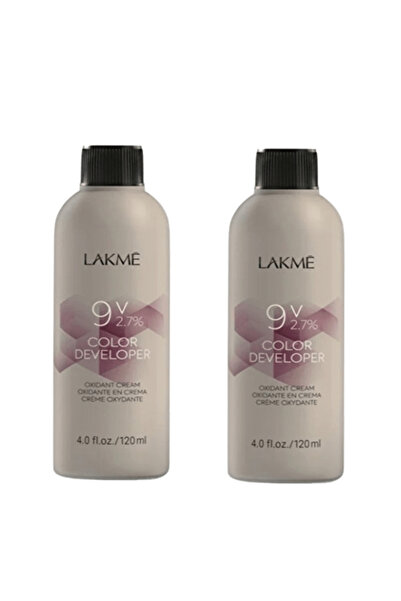 LAKMÉ 2 قطعة من اوكسجين كريم كولور ديفلوبر بتركيز 9 فول 2.7% من لاكمي 120مل