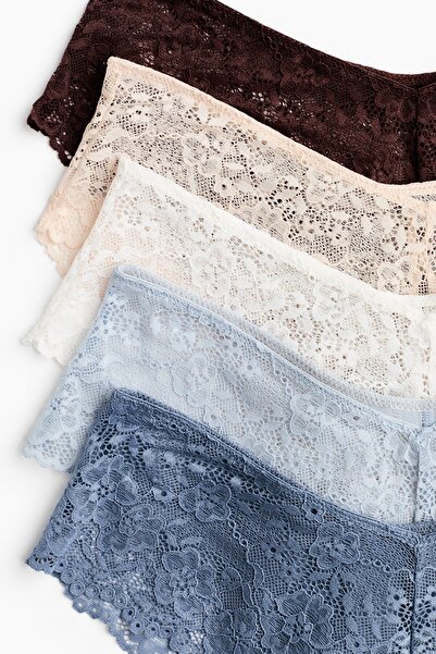 H&M 5'li Dantel Hipster Külot