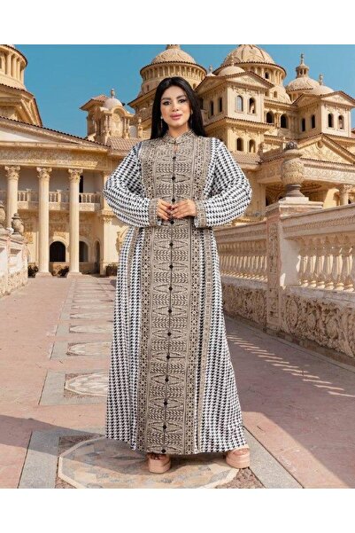 AFandina Saudi jalabiya with luxurious embroidery