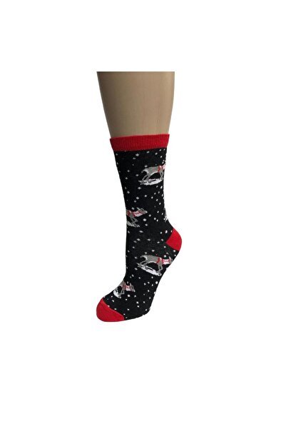 Markamoni - Дизайн 7500 черни чорапи с коледна тематика