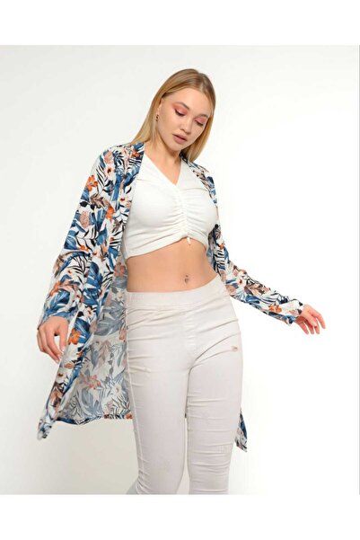 CİXAPLE Patterned Viscose Fabric Jacket
