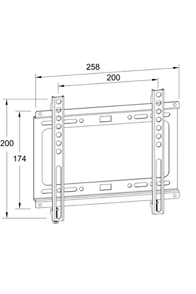 Well Fixed Wall Mount for TV 13"-43", VESA Compatible, TVS-LCD-FX43-WL