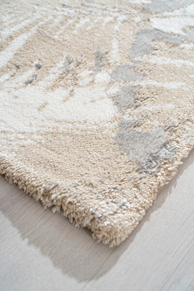 Rivaİstanbul Σετ πατάκια μπάνιου και τουαλέτας Felix Ecru 2 τεμαχίων που πλένονται