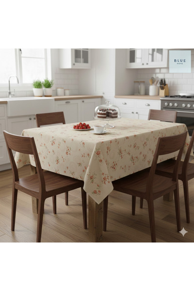 Blue Home 🆕   Tablecloth Fiber Lined Pvc Non-Slip Stain Resistant Wipeable Mirella