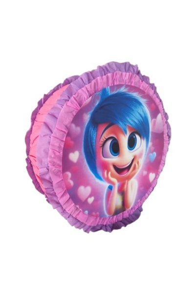 HappyHit Pinata rotundă pe dos cu liliac – lucrată manual în România – petrec...