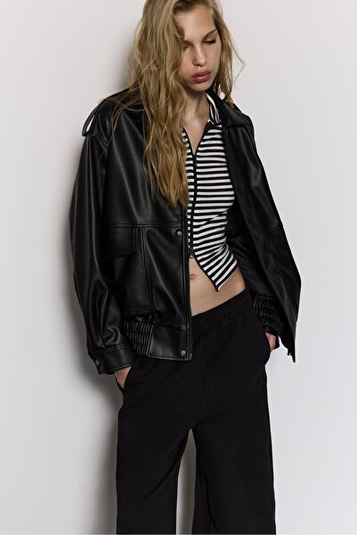 Stradivarius Çift fermuarlı tişört