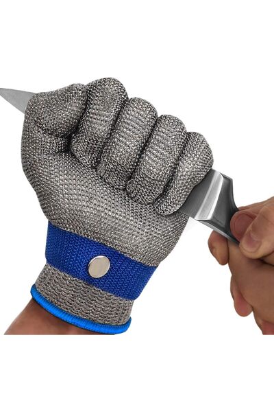 KASTWAVE Cut Resistant Glove Level 9 Stainless Steel Wire Mesh (Large)