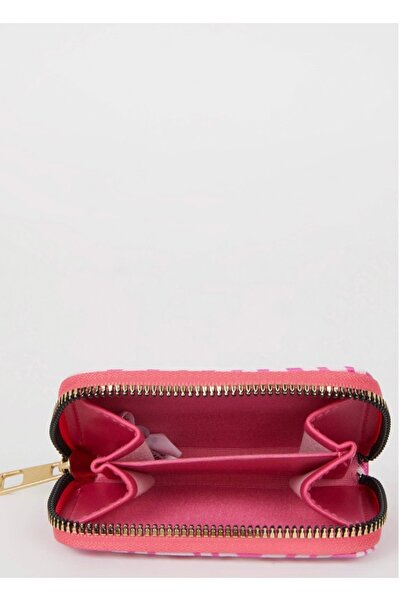 Ebrar Çeyiz Fuchsia Faux Leather Mimi Wallet Card Holder