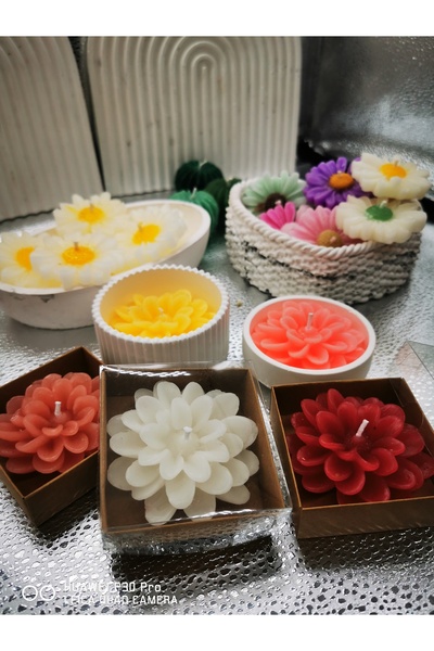 10 adet kokulu lotus mum