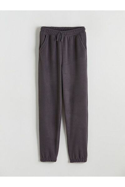 LC Waikiki Anthracite Elastic Waist Polar Boys' Jogger Sweatpants