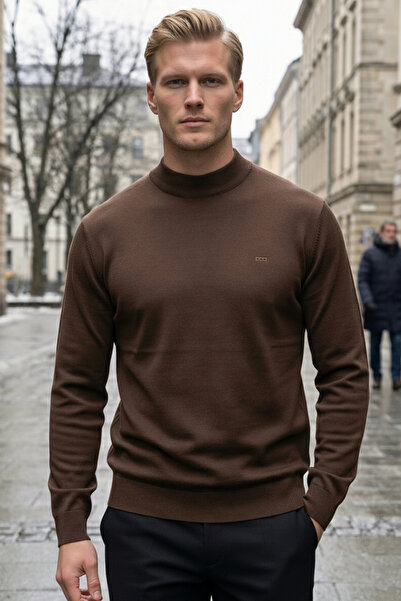 NAZEF Slim Fit Half Fisherman 30% Cotton Men's Casual Knitwear Sweater