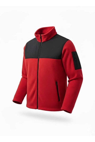 Beevos Men's Full Zip Softshell Fleece Sweatshirt 3 Pockets on the Chest Water and Wind Resistant