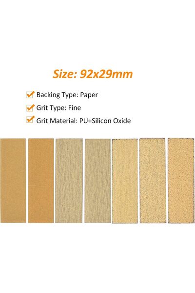 EACAM Micro Sander Kit 3.5 x 1 Inch Mini Detail Sander with 70 Sandpaper Sheets