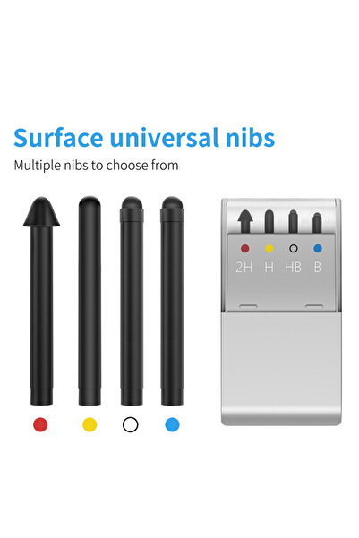Zodiac Surface Stylus Pen Tip Kit (2H, H, HB, B) Replacement Tips for Microsoft Surface