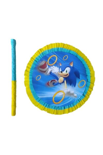 HappyHit Pinata rotundă sonică cu bâtă - petrecere pentru copii - lucrată manual în România