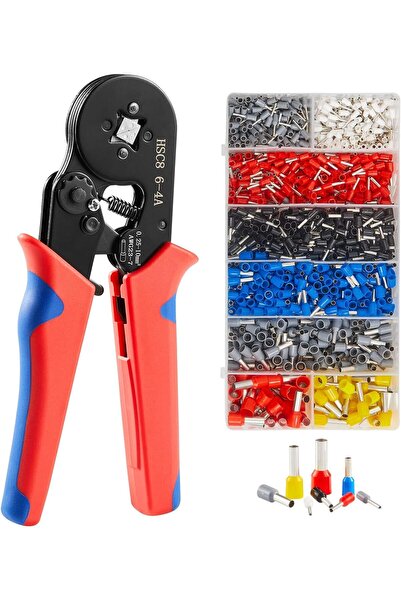 SYOSI مجموعة أدوات ضغط الحلقات، 1250 قطعة، 0.25-10 مم² (AWG 23-7)