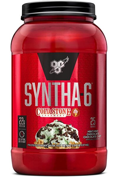 BSN Syntha-6 Whey Protein Powder, Cold Stone Creamery Mint Chocolate Chip, 25 Servings