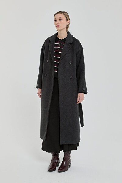 Nihan Kuşaklı Kruvaze Kaban